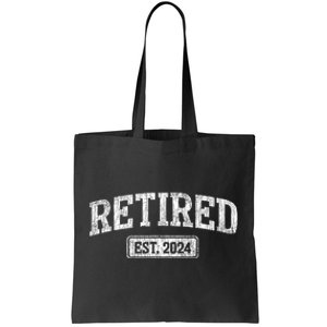 Retired Est. 2024 Funny Retirement Grandpa Grandma Tote Bag