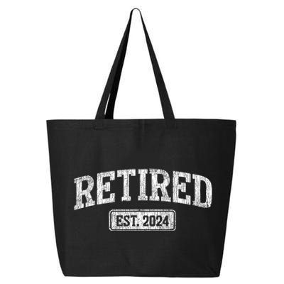 Retired Est. 2024 Funny Retirement Grandpa Grandma 25L Jumbo Tote