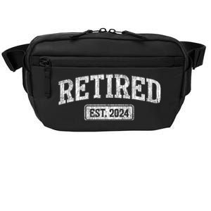 Retired Est. 2024 Funny Retirement Grandpa Grandma Crossbody Pack