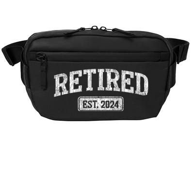 Retired Est. 2024 Funny Retirement Grandpa Grandma Crossbody Pack