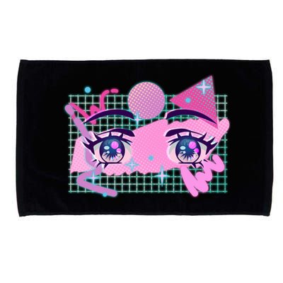 Retro Eighties 80's Pop Art Kawaii Anime Eyes Microfiber Hand Towel