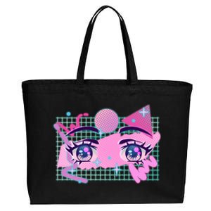 Retro Eighties 80's Pop Art Kawaii Anime Eyes Cotton Canvas Jumbo Tote