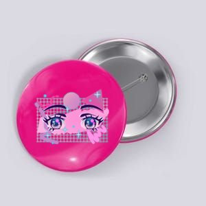 Retro Eighties 80's Pop Art Kawaii Anime Eyes Button