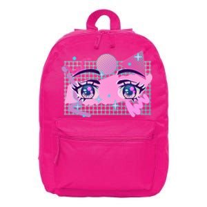 Retro Eighties 80's Pop Art Kawaii Anime Eyes 16 in Basic Backpack