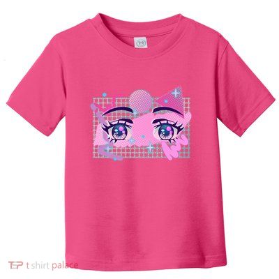 Retro Eighties 80's Pop Art Kawaii Anime Eyes Toddler T-Shirt