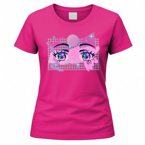 Retro Eighties 80's Pop Art Kawaii Anime Eyes Women's T-Shirt