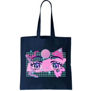 Retro Eighties 80's Pop Art Kawaii Anime Eyes Tote Bag