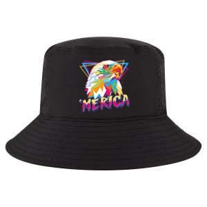 Retro Eighties 80's Merica Polygon Eagle Head Cool Comfort Performance Bucket Hat