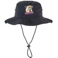 Retro Eighties 80's Merica Polygon Eagle Head Bucket Hat