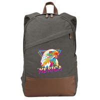 Retro Eighties 80's Merica Polygon Eagle Head Cotton Canvas Backpack