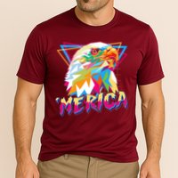 Retro Eighties 80's Merica Polygon Eagle Head Cooling Performance Crew T-Shirt