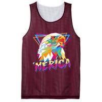 Retro Eighties 80's Merica Polygon Eagle Head Mesh Reversible Basketball Jersey Tank