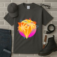 Retro Eighties 80's Tropical Palm Trees Emblem Tall T-Shirt