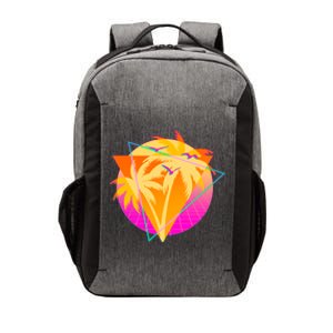 Retro Eighties 80's Tropical Palm Trees Emblem Vector Backpack