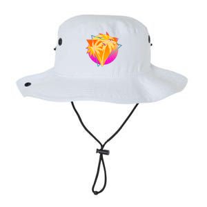 Retro Eighties 80's Tropical Palm Trees Emblem Legacy Cool Fit Booney Bucket Hat