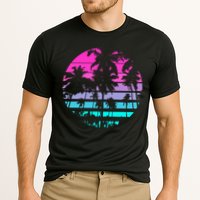 Retro Eighties 80s And 90s Beach Style Design With Palm Trees Great Gift Cooling Performance Crew T-Shirt