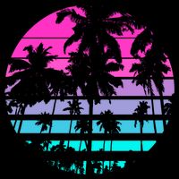 Retro Eighties 80s And 90s Beach Style Design With Palm Trees Great Gift Cooling Performance Crew T-Shirt