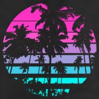 Retro Eighties 80s And 90s Beach Style Design With Palm Trees Great Gift Hat
