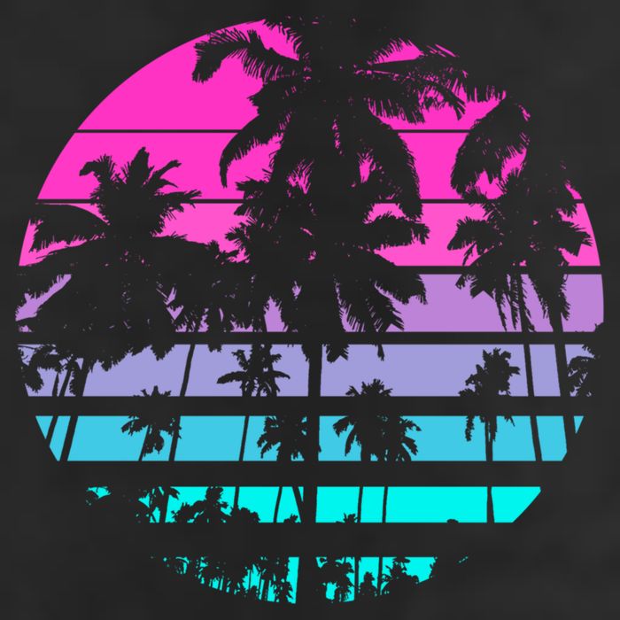 Retro Eighties 80s And 90s Beach Style Design With Palm Trees Great Gift Hat