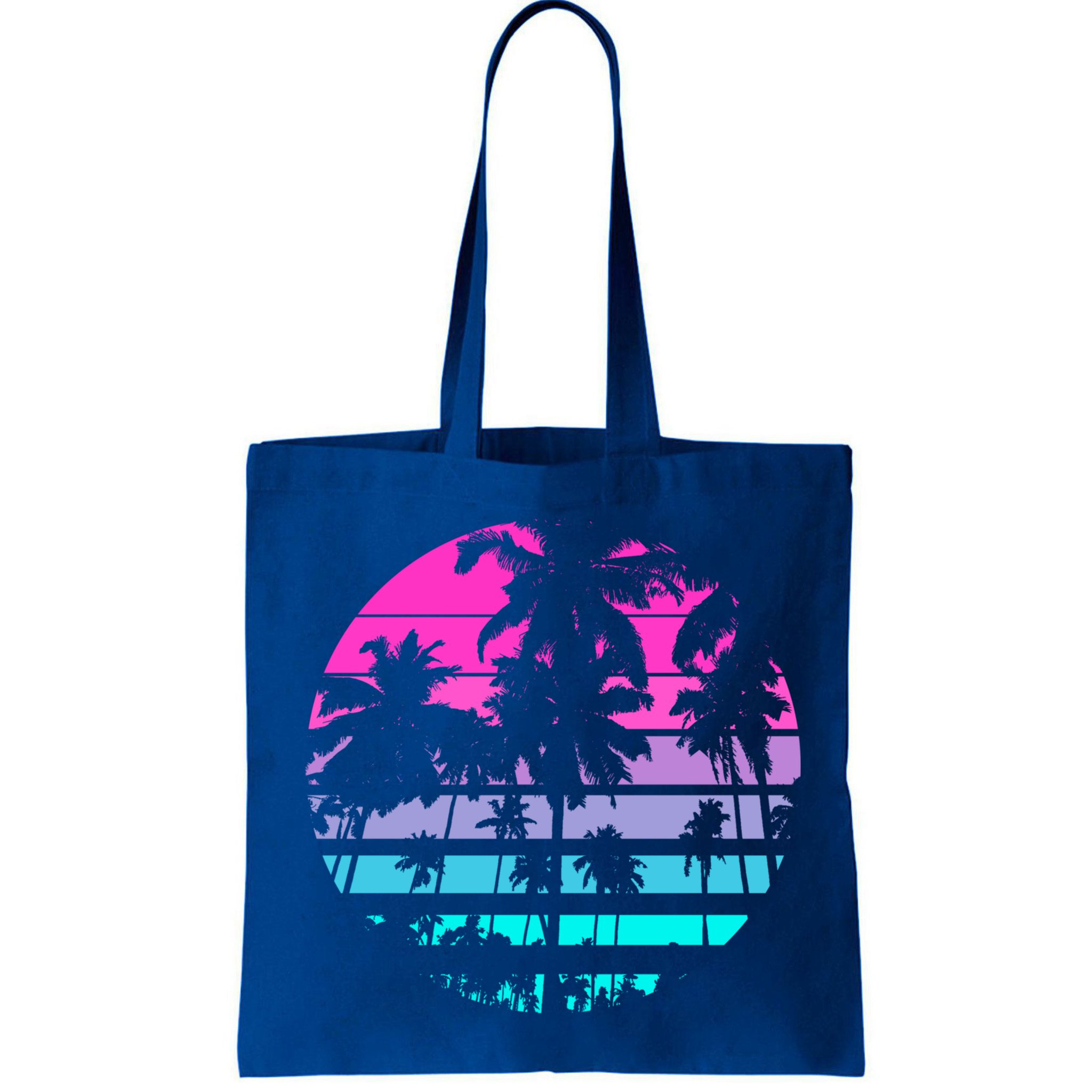Retro Eighties 80s And 90s Beach Style Design With Palm Trees Great Gift Bag