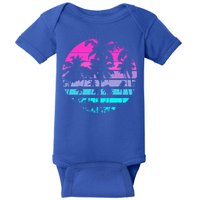 Retro Eighties 80s And 90s Beach Style Design With Palm Trees Great Gift Baby Bodysuit