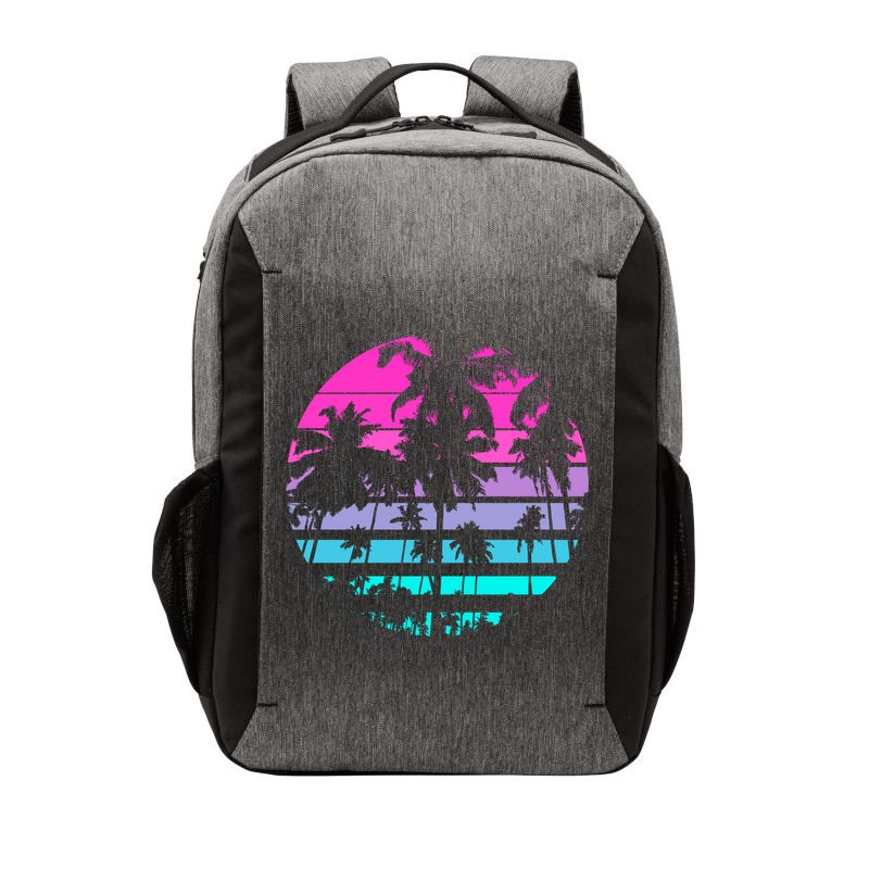 Retro Eighties 80s And 90s Beach Style Design With Palm Trees Great Gift Vector Backpack