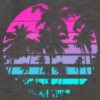 Retro Eighties 80s And 90s Beach Style Design With Palm Trees Great Gift Vector Backpack