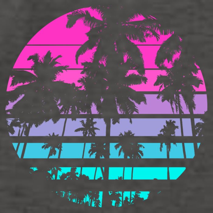 Retro Eighties 80s And 90s Beach Style Design With Palm Trees Great Gift Vector Backpack