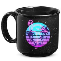 Retro Eighties 80's Neon Flamingo Emblem 15oz Campfire Ceramic Mug
