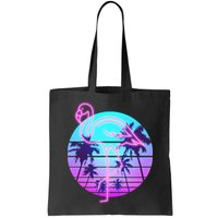 Retro Eighties 80's Neon Flamingo Emblem Bag