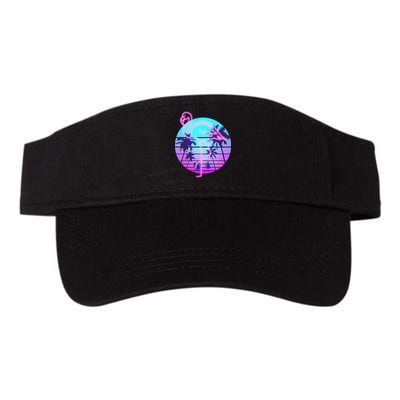 Retro Eighties 80's Neon Flamingo Emblem Visor
