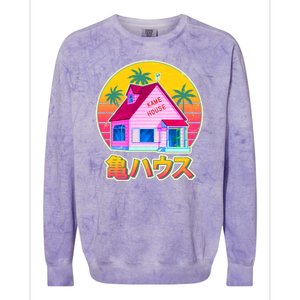 Retro Eighties 80's Anime Kame House Colorblast Crewneck Sweatshirt