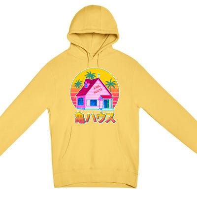 Retro Eighties 80's Anime Kame House Premium Pullover Hoodie