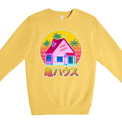 Retro Eighties 80's Anime Kame House Premium Crewneck Sweatshirt