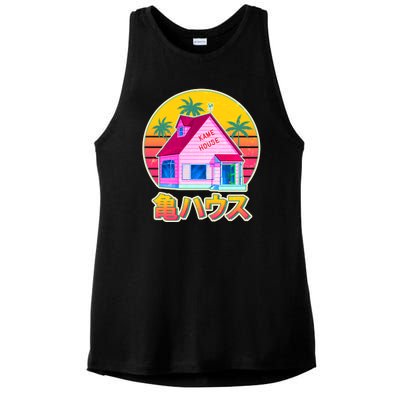 Retro Eighties 80's Anime Kame House Ladies PosiCharge Tri-Blend Wicking Tank