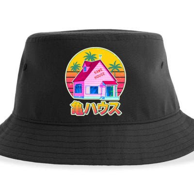 Retro Eighties 80's Anime Kame House Sustainable Bucket Hat