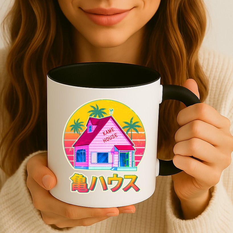 Retro Eighties 80's Anime Kame House Mug