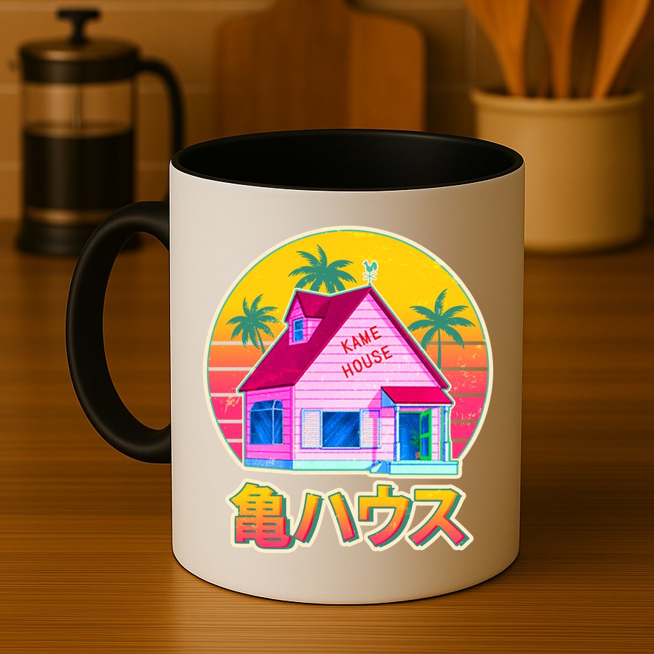 Retro Eighties 80's Anime Kame House Mug