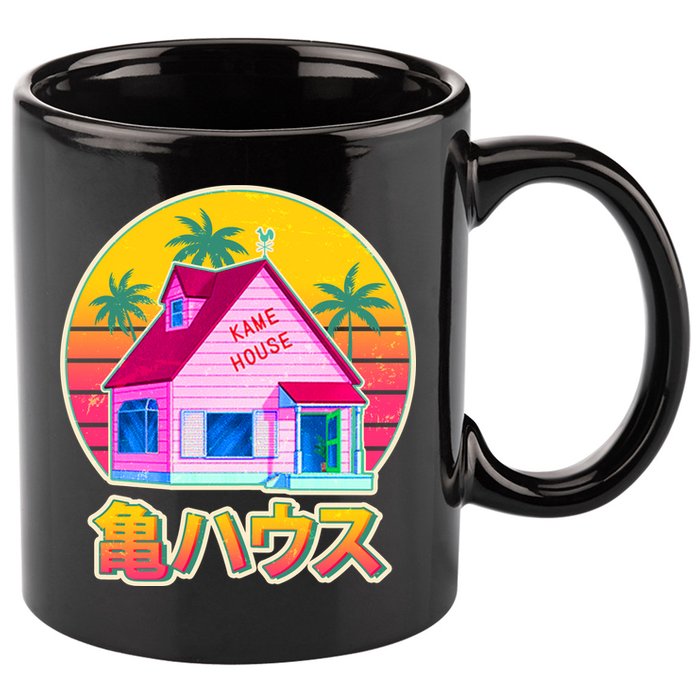 Retro Eighties 80's Anime Kame House 11oz C Handle Ceramic Mug