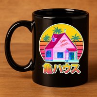 Retro Eighties 80's Anime Kame House 11oz C Handle Ceramic Mug
