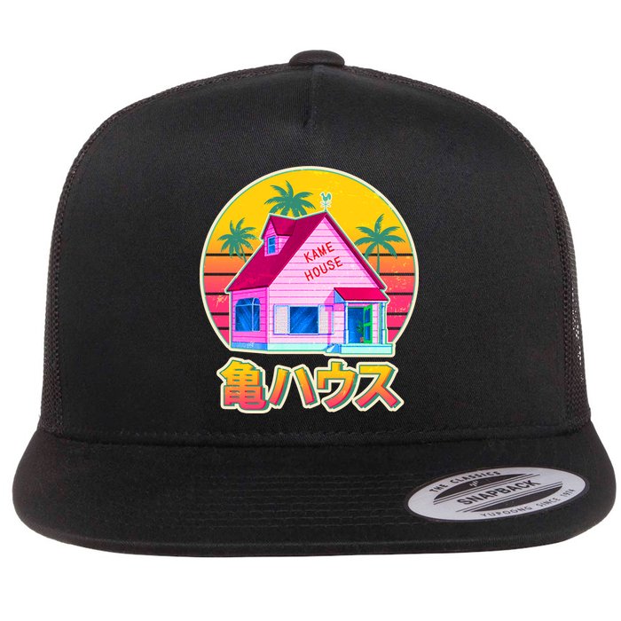 Retro Eighties 80's Anime Kame House Flatbill Hat