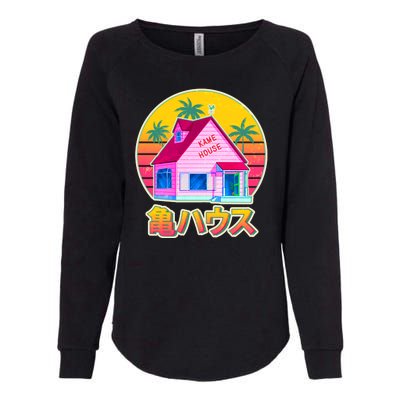 Retro Eighties 80's Anime Kame House Womens California Wash Sweatshirt