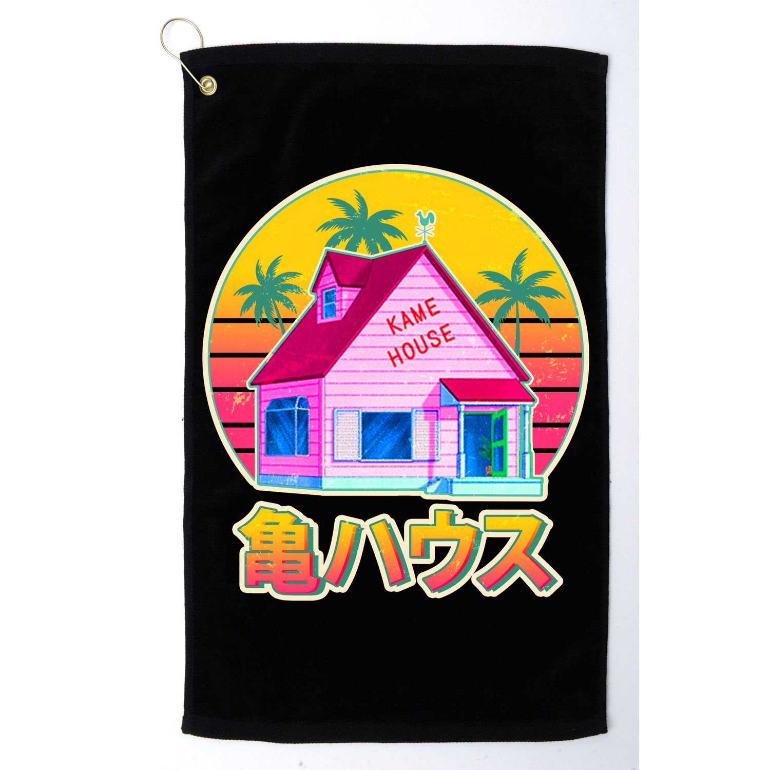 Retro Eighties 80's Anime Kame House Golf Towel