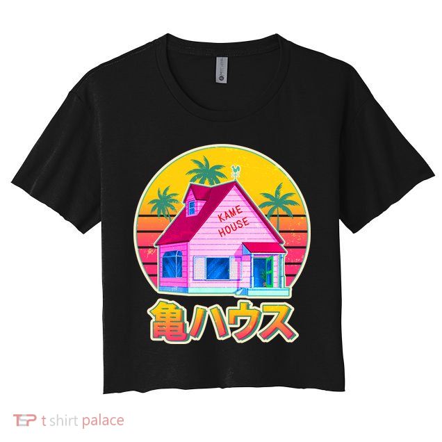 Retro Eighties 80's Anime Kame House Women's Crop Top Tee