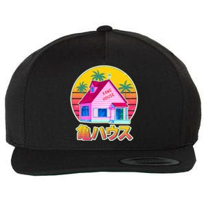 Retro Eighties 80's Anime Kame House Wool Snapback Cap