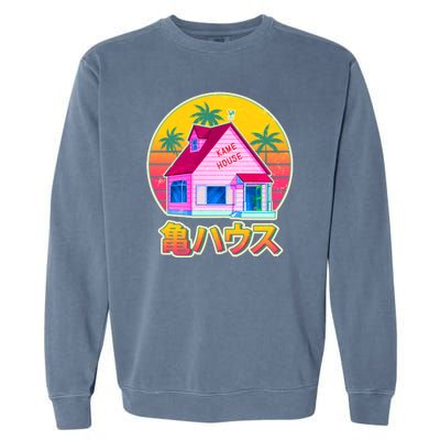 Retro Eighties 80's Anime Kame House Garment-Dyed Sweatshirt