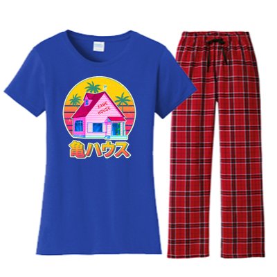 Retro Eighties 80's Anime Kame House Women's Flannel Pajama Set