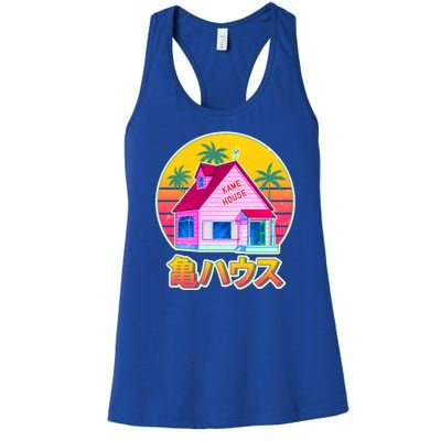 Retro Eighties 80's Anime Kame House Women's Racerback Tank