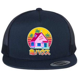 Retro Eighties 80's Anime Kame House Flat Bill Trucker Hat