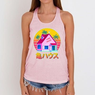 Retro Eighties 80's Anime Kame House Women's Knotted Racerback Tank